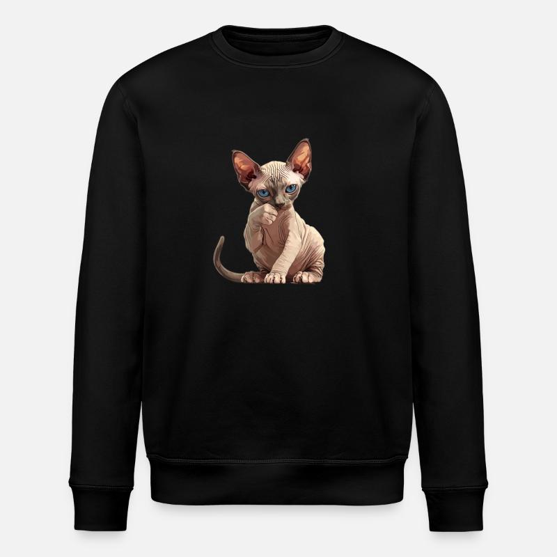 Sphynx Kätzchen Sphynx Katze - Stanley/Stella Unisex Bio-Sweatshirt ROLLER - Schwarz