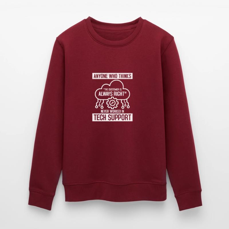 Never Worked In Tech Support Computer Tech Support Stanley/Stella Unisex Bio-Sweatshirt ROLLER