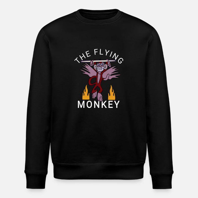 Flying Monkey - Stanley/Stella ROLLER Unisex Organic Sweatshirt - black