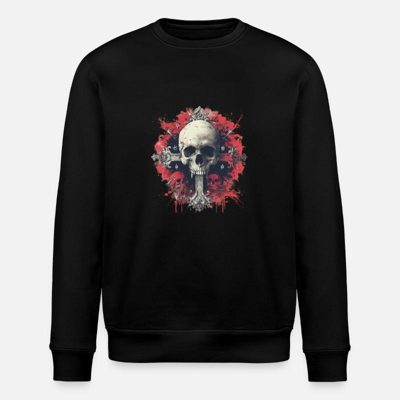 Skull Cross - Stanley/Stella Unisex Bio-Sweatshirt ROLLER - Schwarz