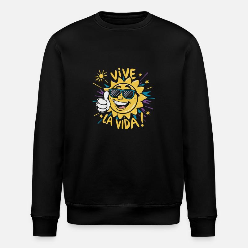 VIVE LA VIDA - Stanley/Stella Unisex Bio-Sweatshirt ROLLER - Schwarz