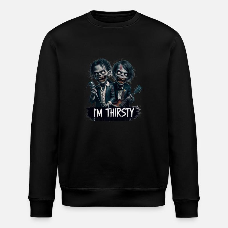 I M THIRSTY - Stanley/Stella ROLLER Unisex Organic Sweatshirt - black