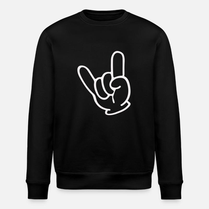 Main de roche - Sweat bio ROLLER Stanley/Stella Unisexe - noir