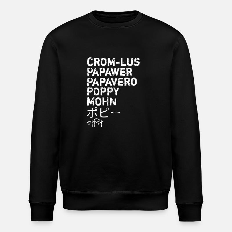 Mohn - Stanley/Stella Unisex Bio-Sweatshirt ROLLER - Schwarz