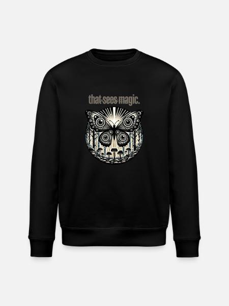 Enchanted Eyes Butterfly - Stanley/Stella ROLLER Unisex Organic Sweatshirt - black