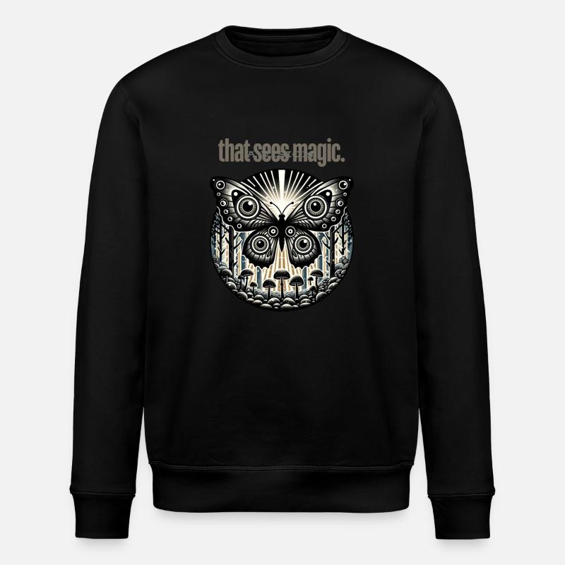 Enchanted Eyes Butterfly - Stanley/Stella ROLLER Unisex Organic Sweatshirt - black