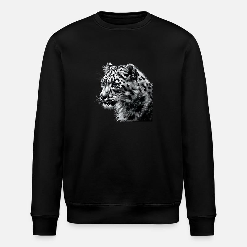 Snow Leopard Schneeleoparden Schneeleopard - Stanley/Stella ROLLER Unisex Organic Sweatshirt - black