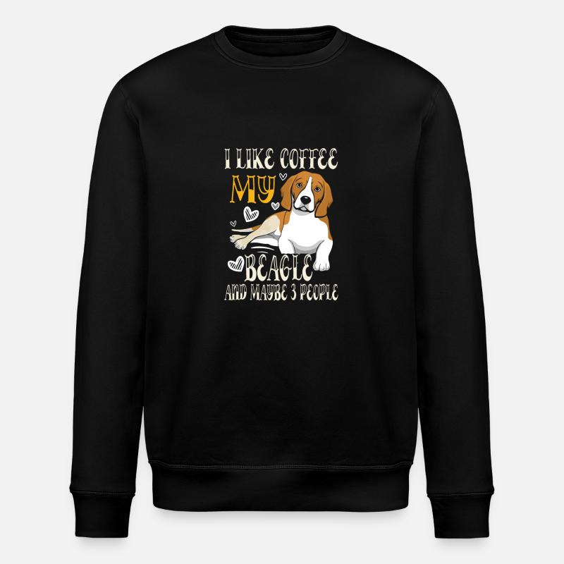 Café Beagle - Sweat bio ROLLER Stanley/Stella Unisexe - noir