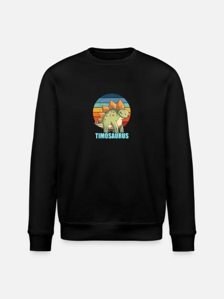 Timosaurus Geschenkidee für Timo - Stanley/Stella Unisex Bio-Sweatshirt ROLLER - Schwarz