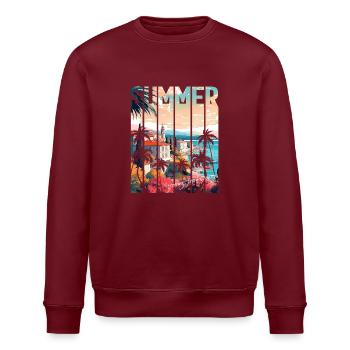 Kroatien Kroatien Kroatien Hrvatska Reisen Sommer opatija - Stanley/Stella Unisex Bio-Sweatshirt ROLLER - Burgunderrot - Vorne - Nik (191cm)