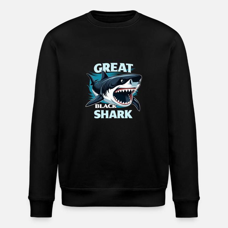 GRAND REQUIN NOIR - Sweat bio ROLLER Stanley/Stella Unisexe - noir