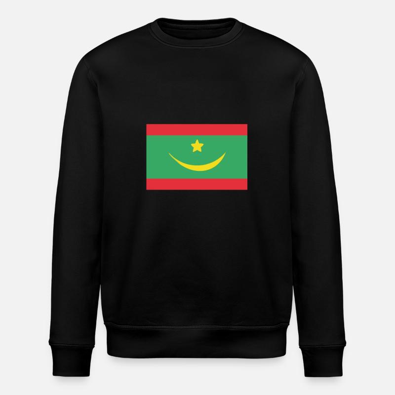 Flagge Mauretanien - Stanley/Stella Unisex Bio-Sweatshirt ROLLER - Schwarz