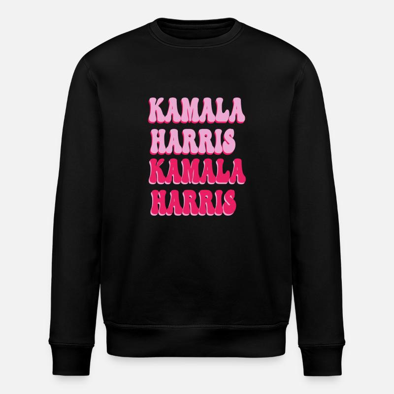 Kamala harris pink text - Stanley/Stella ROLLER Unisex Organic Sweatshirt - black