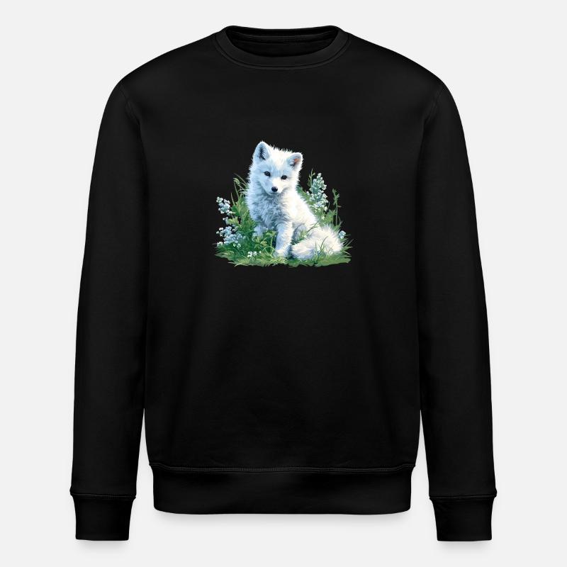 Arctic Fox Polarfüchse Polarfuchs - Stanley/Stella ROLLER Unisex Organic Sweatshirt - black