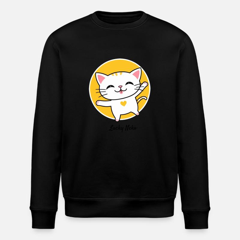 Lucky Neko - Stanley/Stella ROLLER Unisex Organic Sweatshirt - black