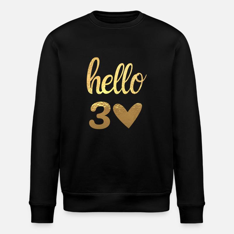 Hallo 30 gold - Stanley/Stella Unisex Bio-Sweatshirt ROLLER - Schwarz