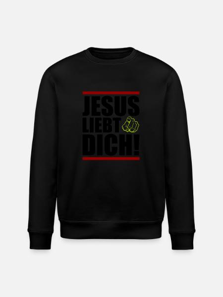 Jesus loves you - Stanley/Stella ROLLER Unisex Organic Sweatshirt - black