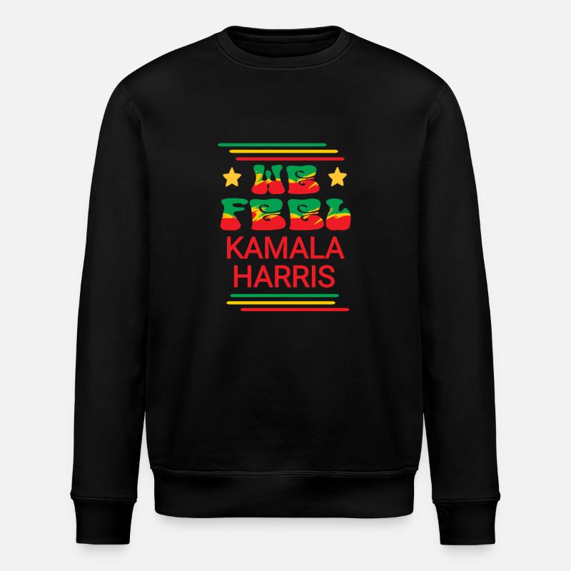 Kamala Harris Rasta style - Stanley/Stella ROLLER Unisex Organic Sweatshirt - black
