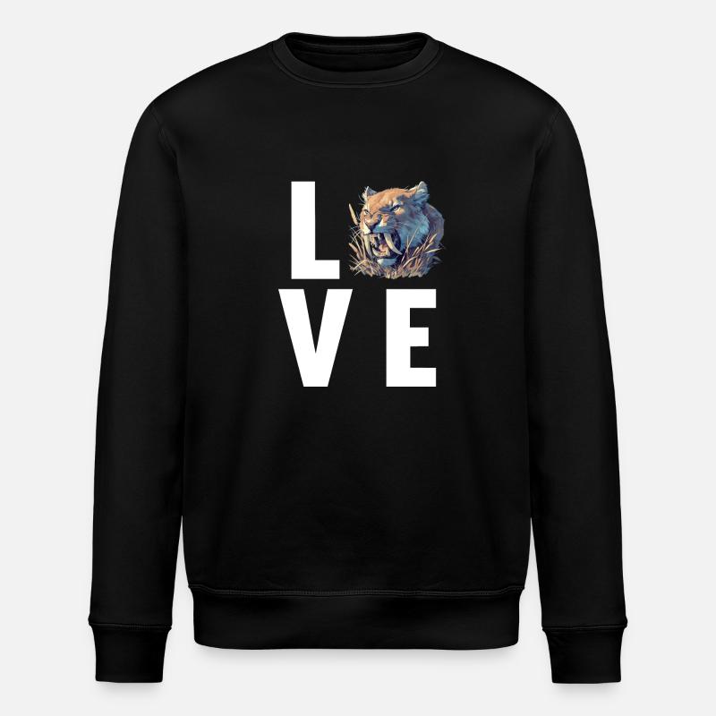 Saber-Toothed Tiger Sabertooth Tiger - Stanley/Stella ROLLER Unisex Organic Sweatshirt - black