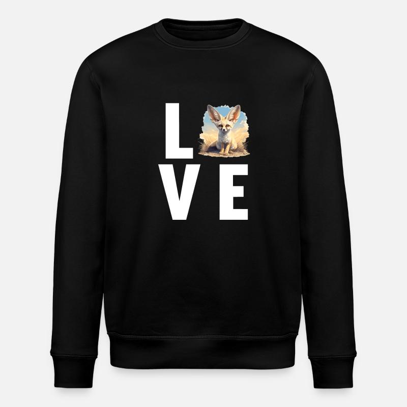 Fennec Fox Fenneks Fennek - Stanley/Stella Unisex Bio-Sweatshirt ROLLER - Schwarz