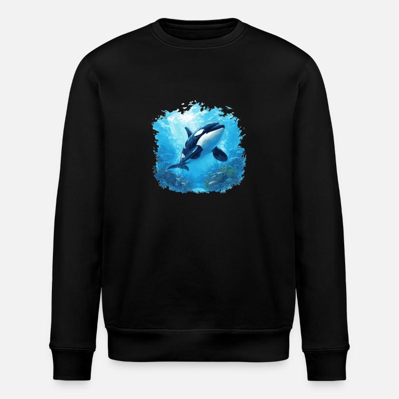 Orcas Orca - Stanley/Stella Unisex Bio-Sweatshirt ROLLER - Schwarz