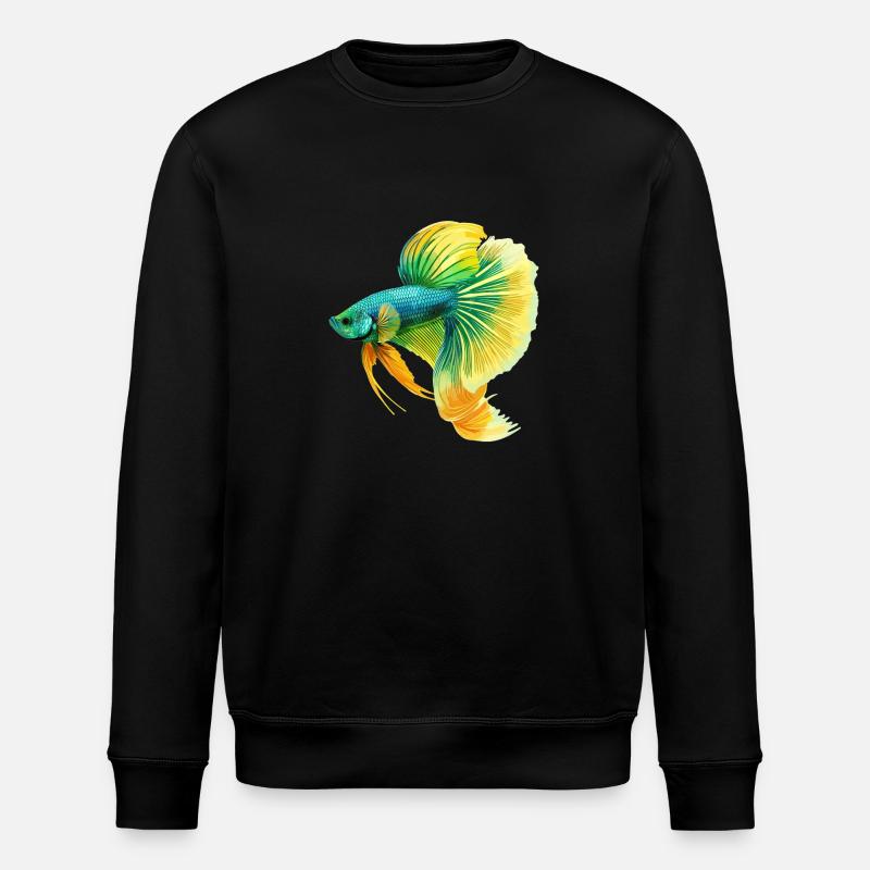 Bettas Betta Fisch Betta - Stanley/Stella Unisex Bio-Sweatshirt ROLLER - Schwarz