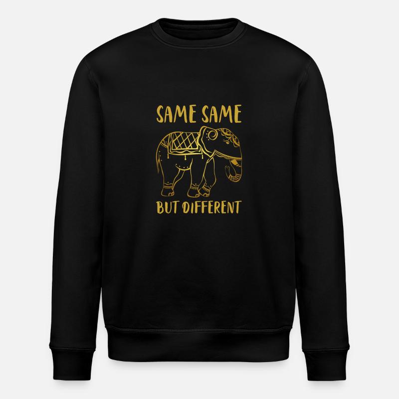 Golden Elephant "Same Same but different" - Stanley/Stella ROLLER Unisex Organic Sweatshirt - black
