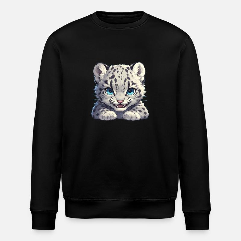 Snow Leopard Schneeleoparde Schneeleopard - Stanley/Stella Unisex Bio-Sweatshirt ROLLER - Schwarz