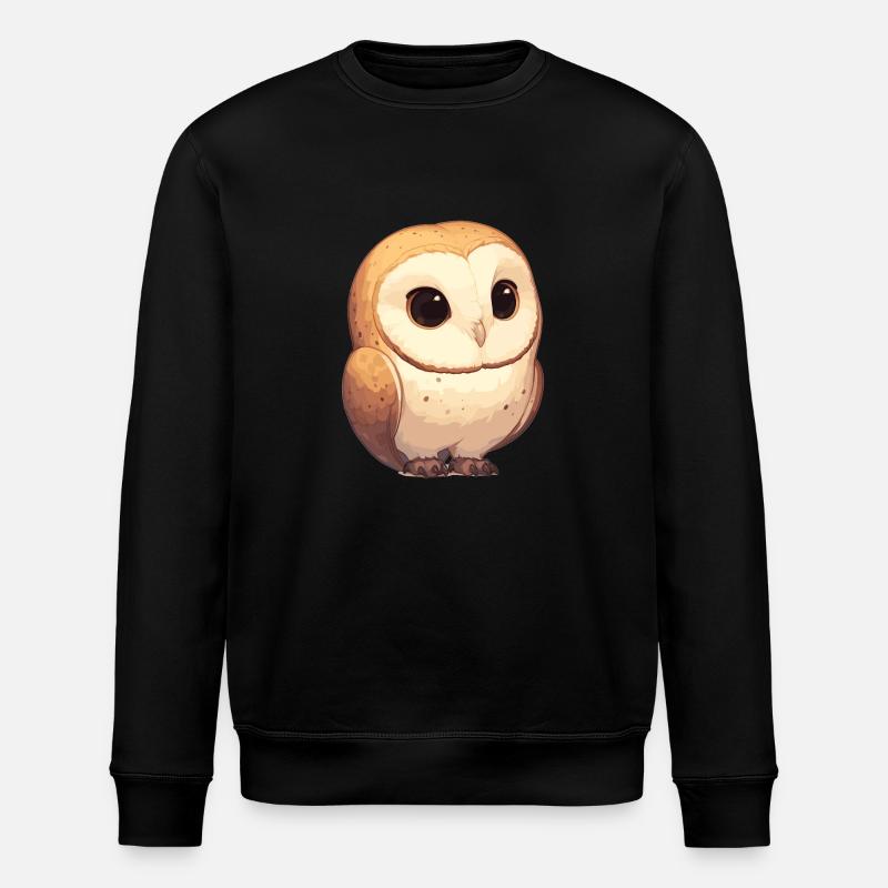 Barn Owl Schleiereulen Schleiereule - Stanley/Stella Unisex Bio-Sweatshirt ROLLER - Schwarz