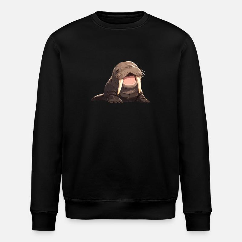 Walrus Walrosse Walross - Stanley/Stella Unisex Bio-Sweatshirt ROLLER - Schwarz