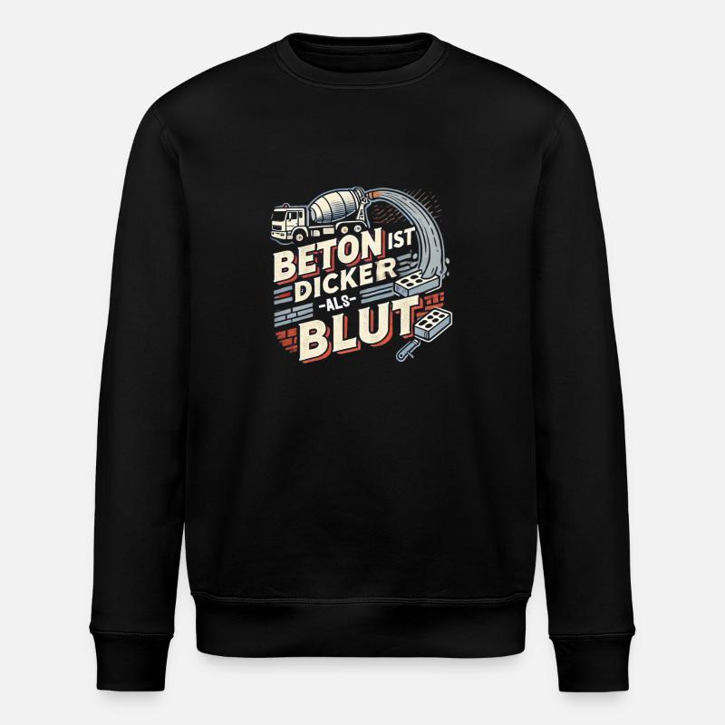 Beton ist dicker als Blut - Stanley/Stella Unisex Bio-Sweatshirt ROLLER - Schwarz