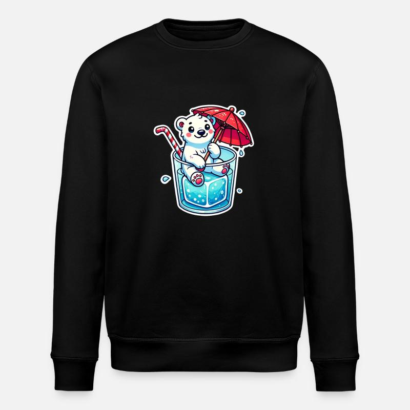 Eisbär Eiswürfel - Stanley/Stella Unisex Bio-Sweatshirt ROLLER - Schwarz