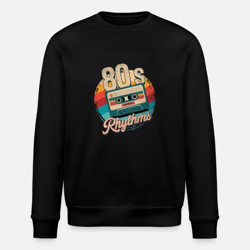 80er Jahre Rhythmus Kassette - Stanley/Stella Unisex Bio-Sweatshirt ROLLER - Schwarz