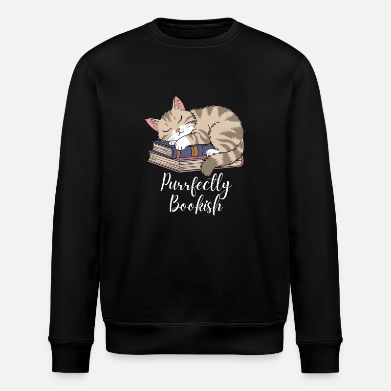Perfekter Bücherwurm - Stanley/Stella Unisex Bio-Sweatshirt ROLLER - Schwarz