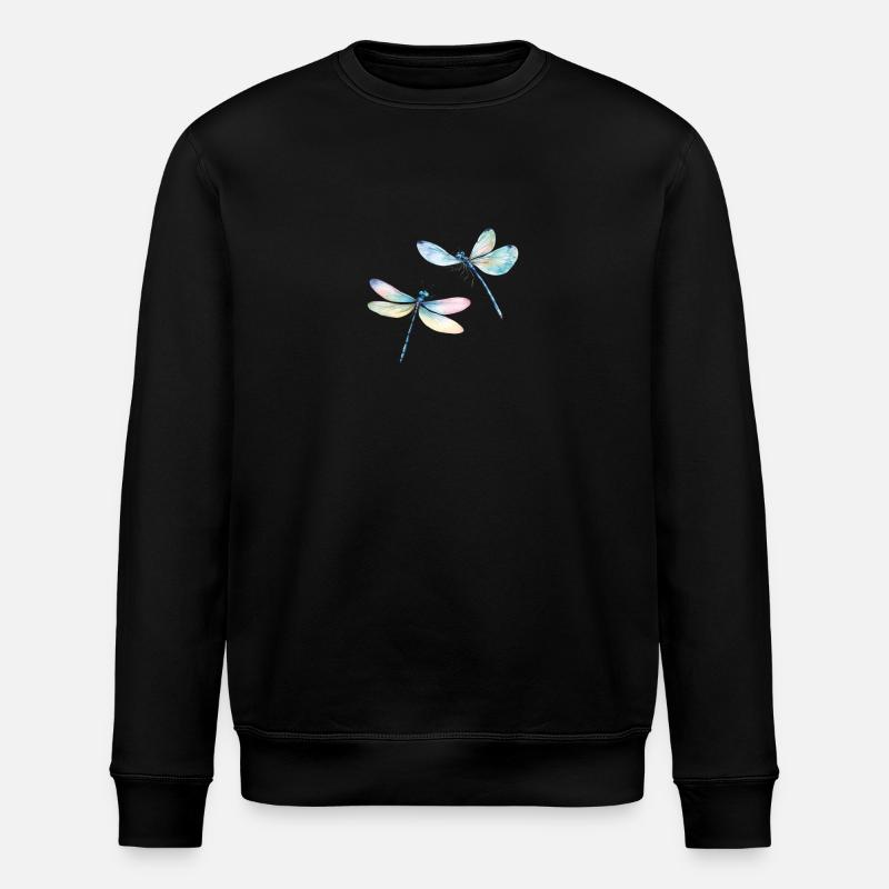 Libelle Duo Dragonfly Duo - Stanley/Stella ROLLER Unisex Organic Sweatshirt - black