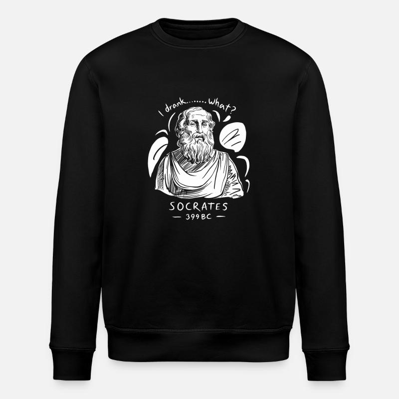 Philosophical humor for thinkers - Stanley/Stella ROLLER Unisex Organic Sweatshirt - black