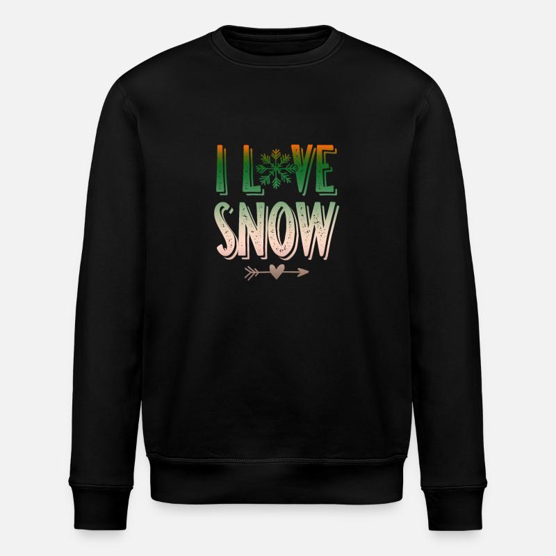 J’adore la neige - Sweat bio ROLLER Stanley/Stella Unisexe - noir