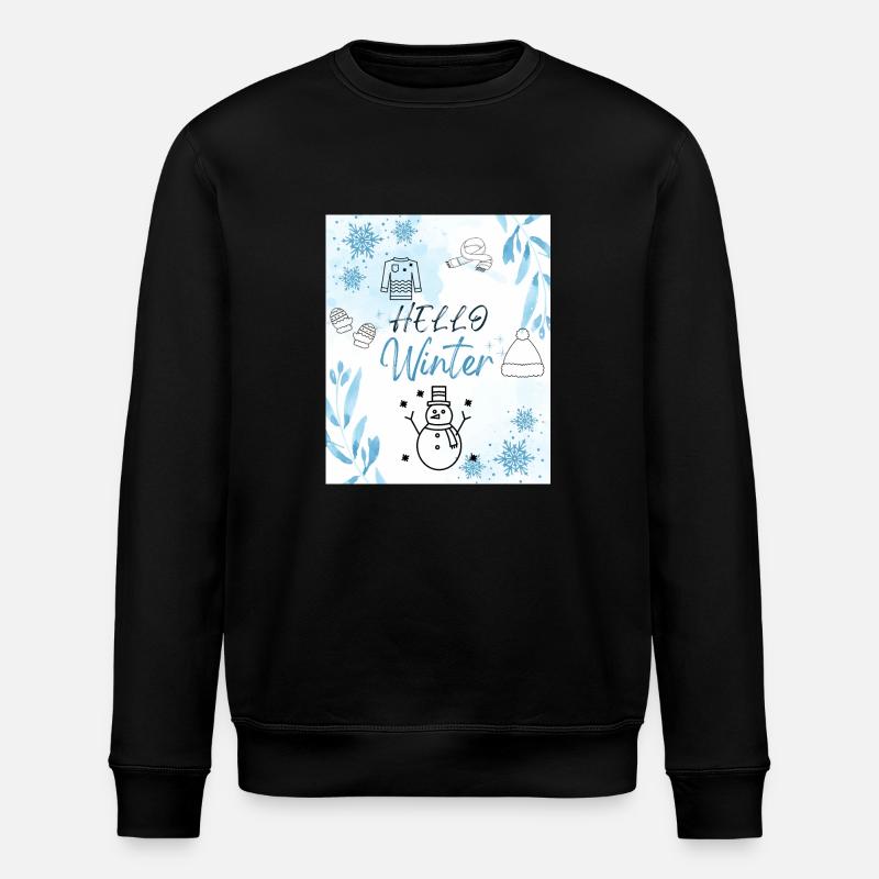 Hello Winter - Stanley/Stella Unisex Bio-Sweatshirt ROLLER - Schwarz