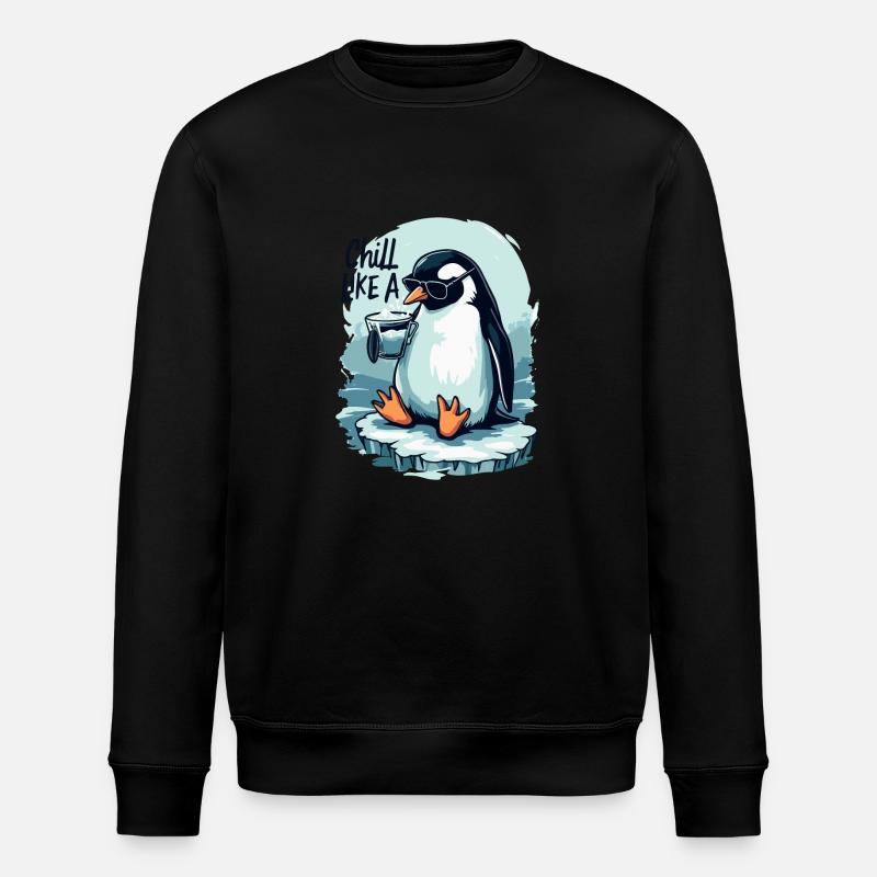 PENGUIN - Stanley/Stella ROLLER Unisex Organic Sweatshirt - black