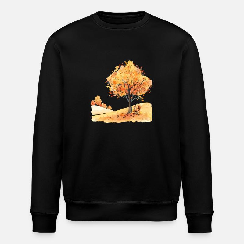 Herbst Eichhörnchen Écureuil d’automne - Sweat bio ROLLER Stanley/Stella Unisexe - noir