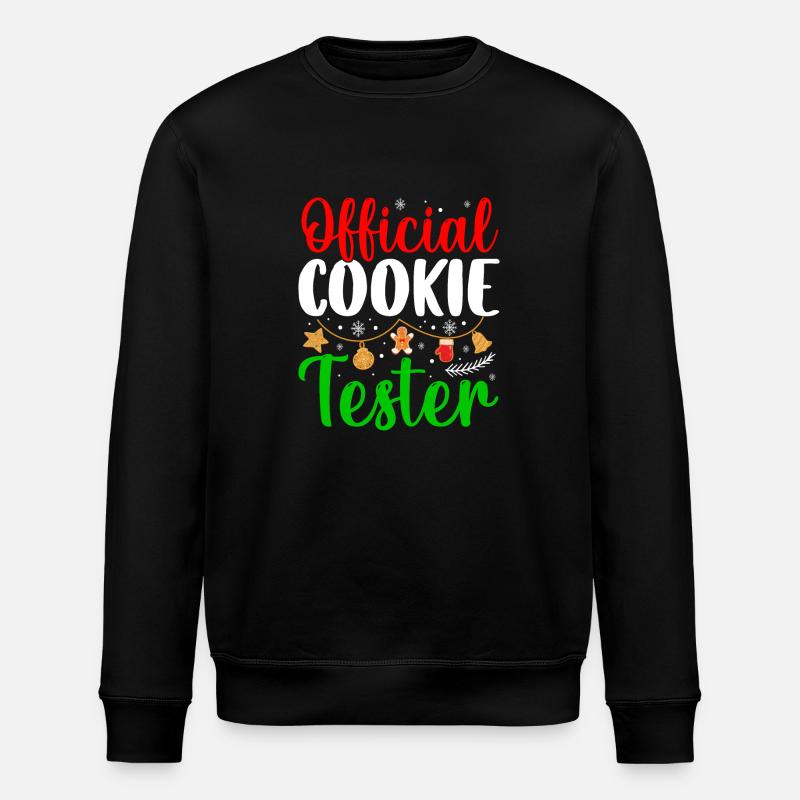 Official Cookie Tester Sweets Christmas - Stanley/Stella ROLLER Unisex Organic Sweatshirt - black
