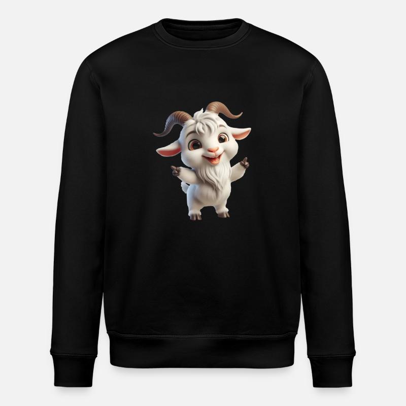 Ziege 1 - Stanley/Stella Unisex Bio-Sweatshirt ROLLER - Schwarz