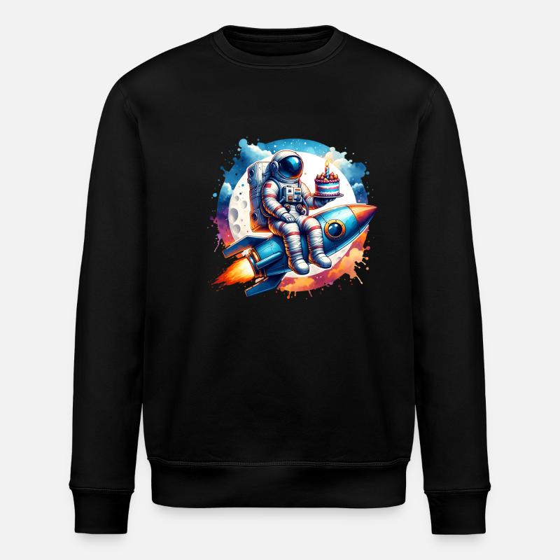 Astronaute fusée anniversaire - Sweat bio ROLLER Stanley/Stella Unisexe - noir