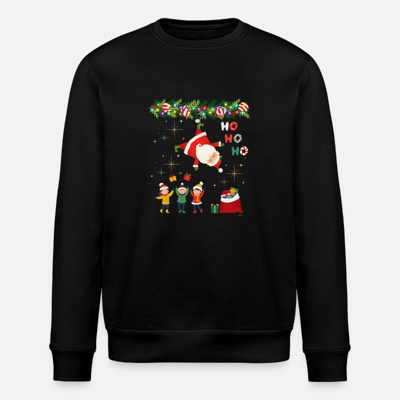 Weihnachtsmann, Weihnachten, Geschenke - Stanley/Stella Unisex Bio-Sweatshirt ROLLER - Schwarz