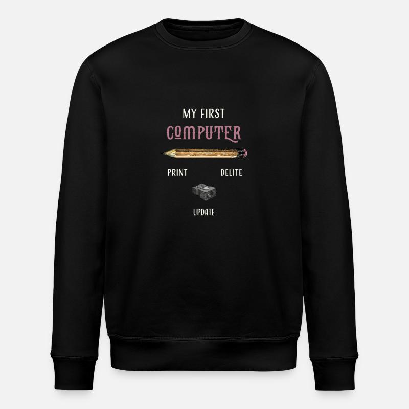 my first computer old school - Stanley/Stella ROLLER Unisex Organic Sweatshirt - black
