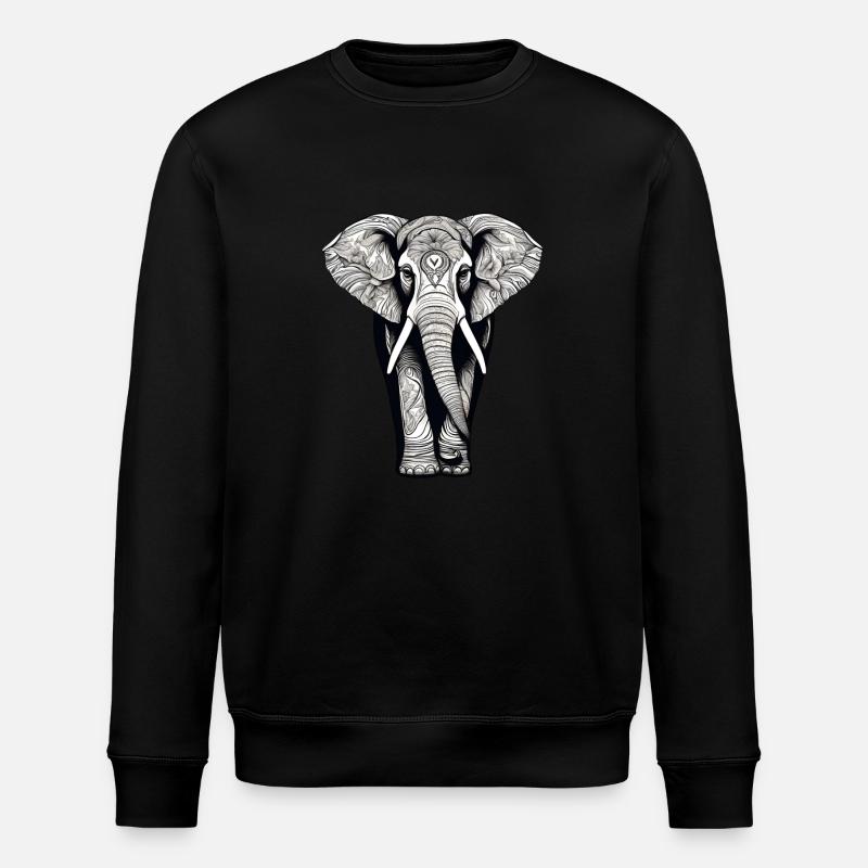 Elephant - Stanley/Stella Unisex Bio-Sweatshirt ROLLER - Schwarz