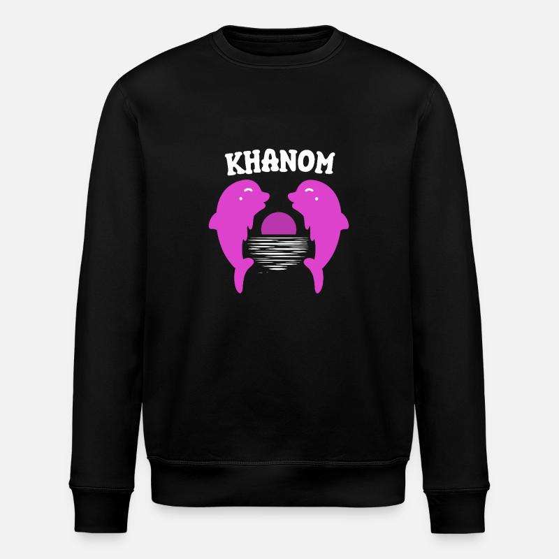 Khanom dauphins roses Thaïlande - Sweat bio ROLLER Stanley/Stella Unisexe - noir