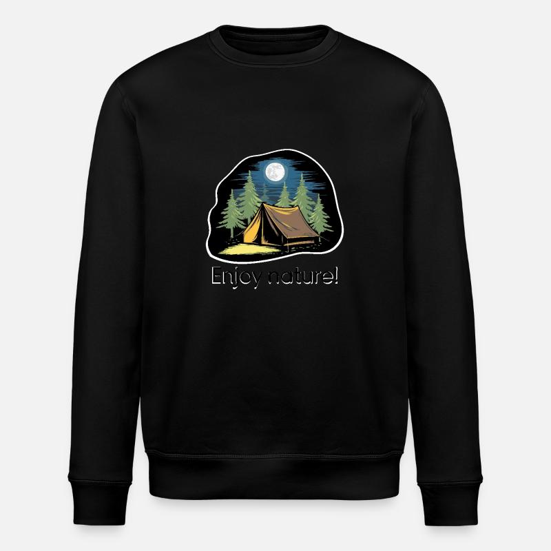 ZELTE IM WALD - Stanley/Stella Unisex Bio-Sweatshirt ROLLER - Schwarz