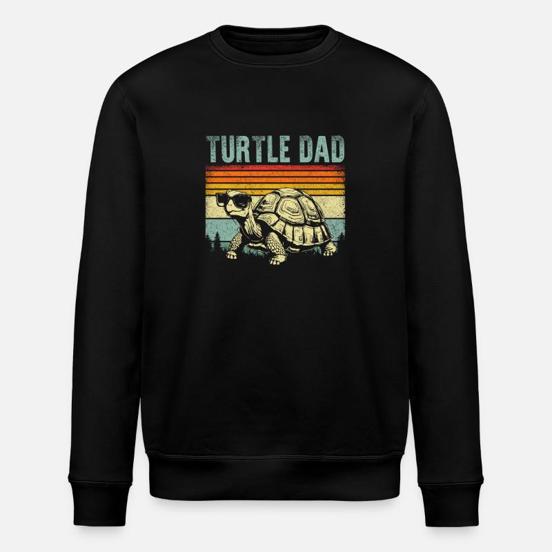 Turtle Dad – Style rétro - Sweat bio ROLLER Stanley/Stella Unisexe - noir