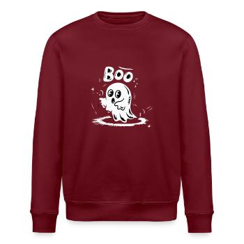 GESPENST BOO - Stanley/Stella Unisex Bio-Sweatshirt ROLLER - Burgunderrot - Vorne - Nik (191cm)